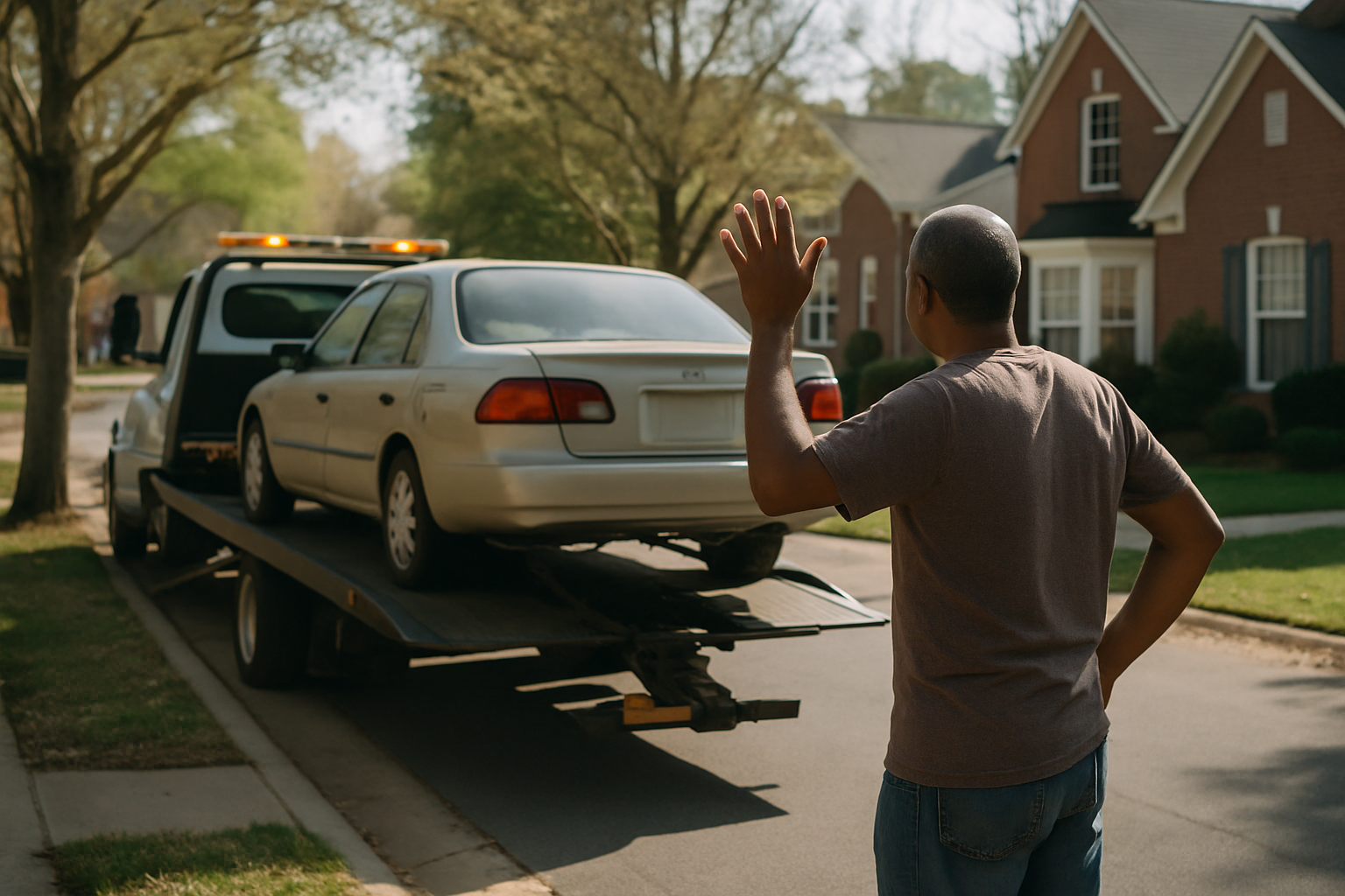 Vehicle donation moment in Charlotte